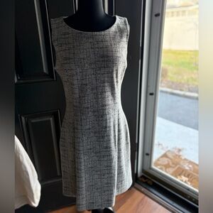 Tahari Black and White Textured Mini Dress 8